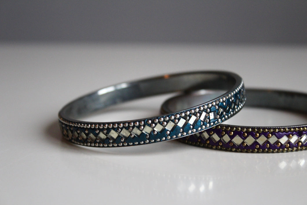 Blue and Purple Bracelets Set of 2