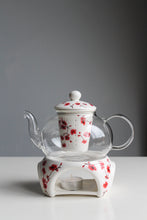 Load image into Gallery viewer, Cherry Blossom Teapot with tea infuser and tea warmer
