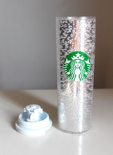 Load image into Gallery viewer, Silver Bubble Pattern Coffee Travel Tumbler (Plastic)

