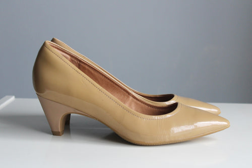 Pointed Toe Beige Pumps